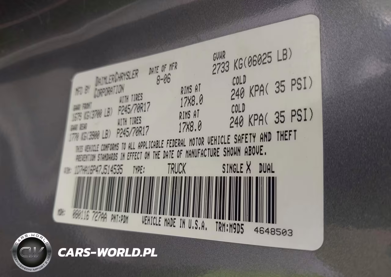 2007 Dodge Ram 1500 Slt-Sport VIN:1D7HA16P47J514535 - 9