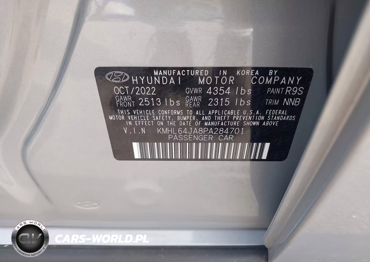2023 Hyundai Sonata Sel VIN:KMHL64JA8PA284701 - 9