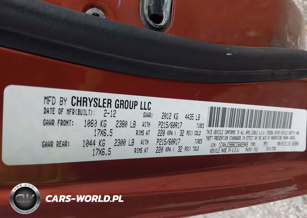 2012 Jeep Compass Sport VIN:1C4NJCBB6CD602949 - 9