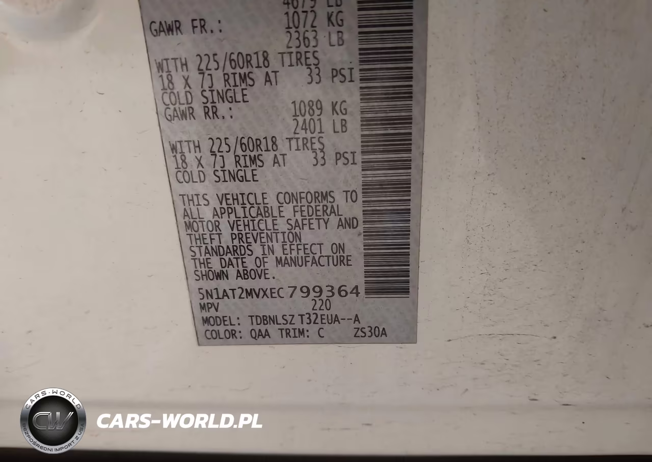 2014 Nissan Rogue Sl VIN:5N1AT2MVXEC799364 - 9