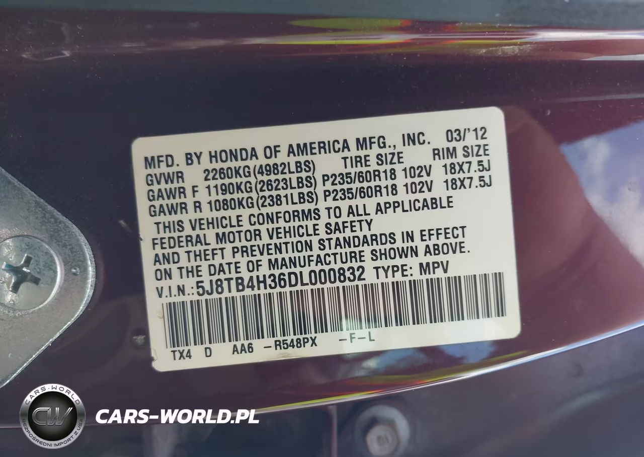 2013 Acura Rdx VIN:5J8TB4H36DL000832 - 9