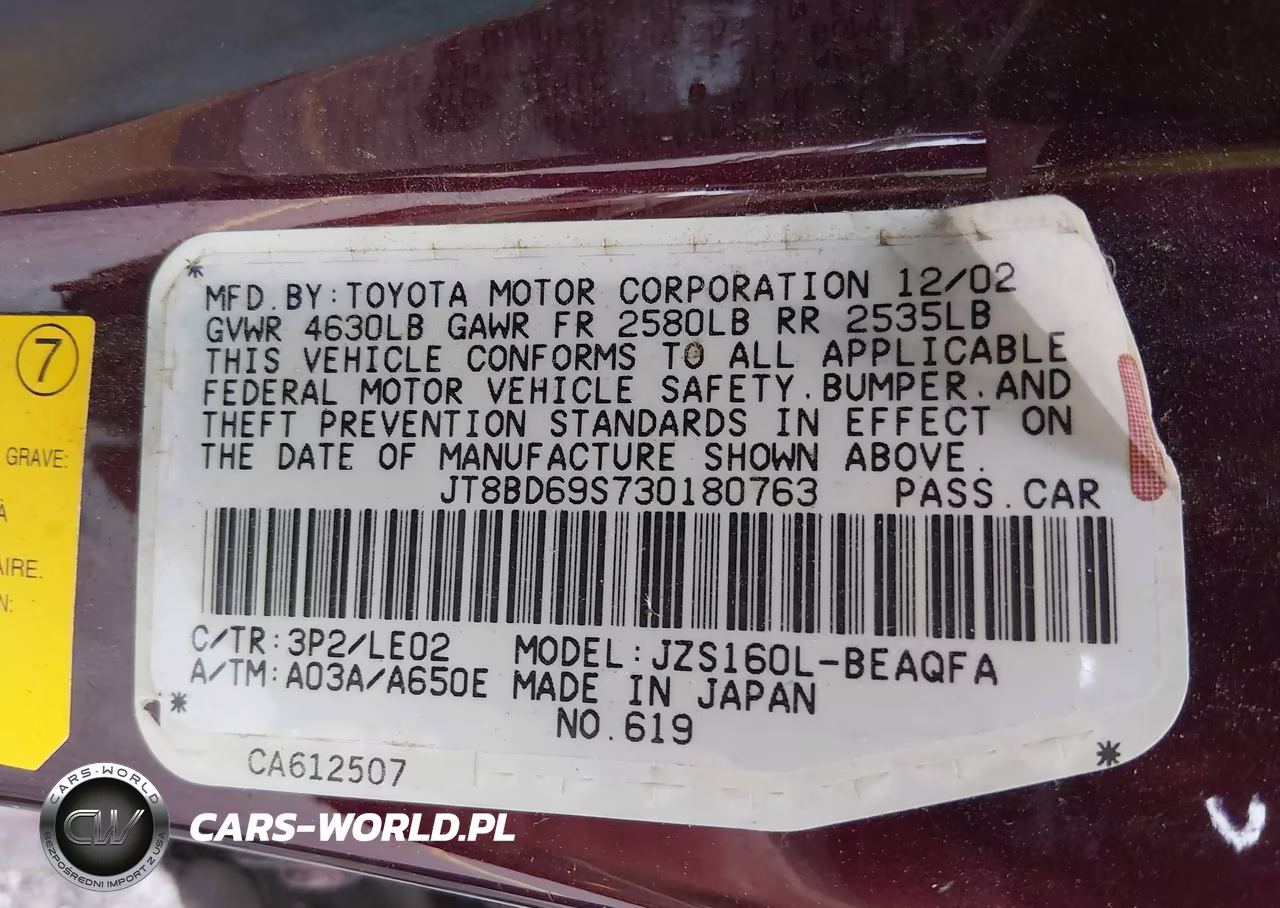 2003 Lexus Gs 300 VIN:JT8BD69S730180763 - 9