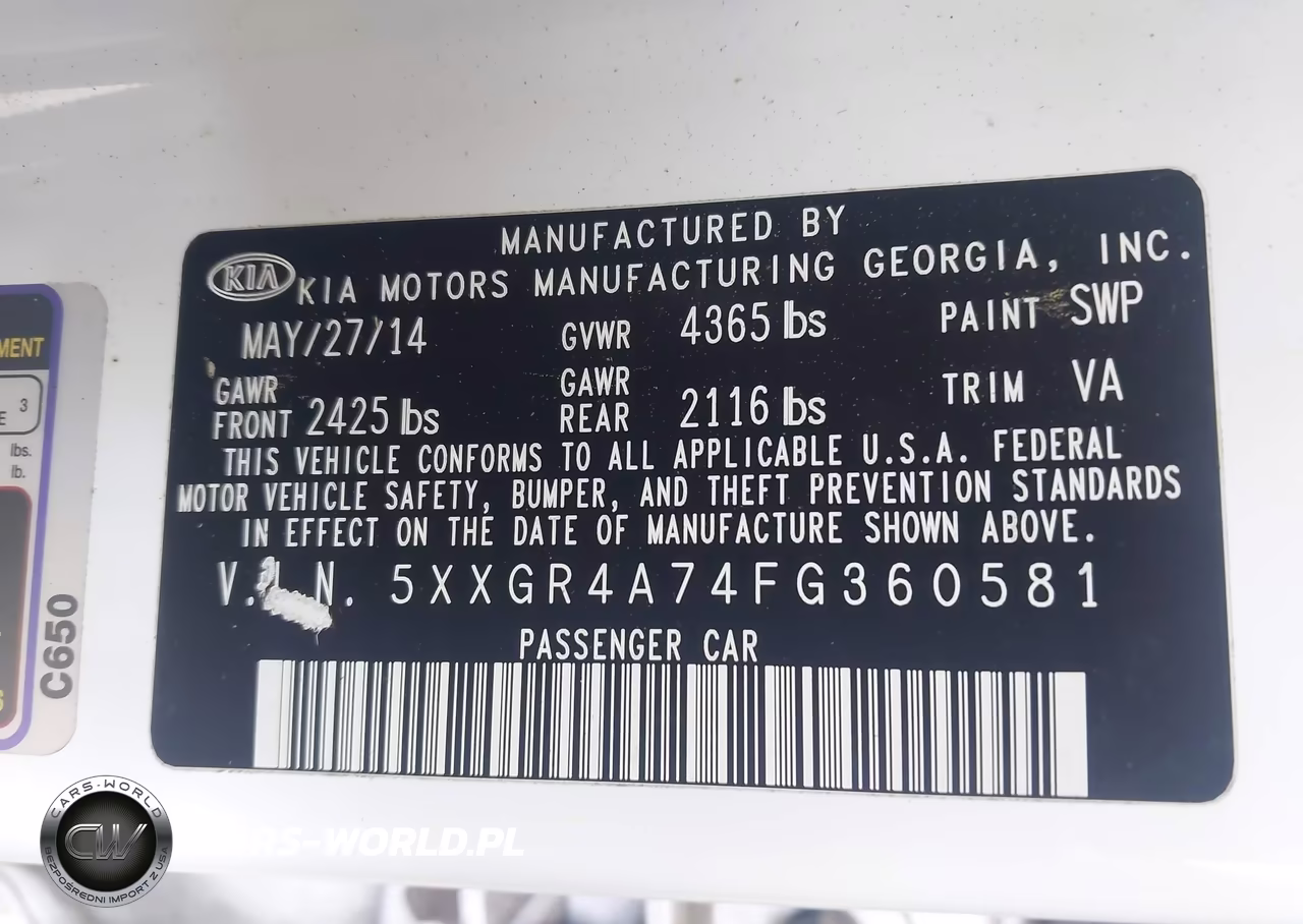 2015 Kia Optima Sx VIN:5XXGR4A74FG360581 - 9
