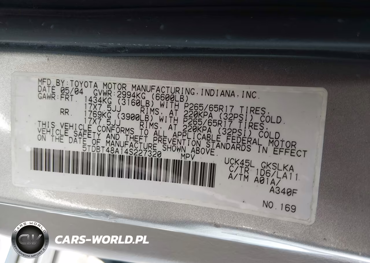 2004 Toyota Sequoia Limited V8 VIN:5TDBT48A14S227320 - 9