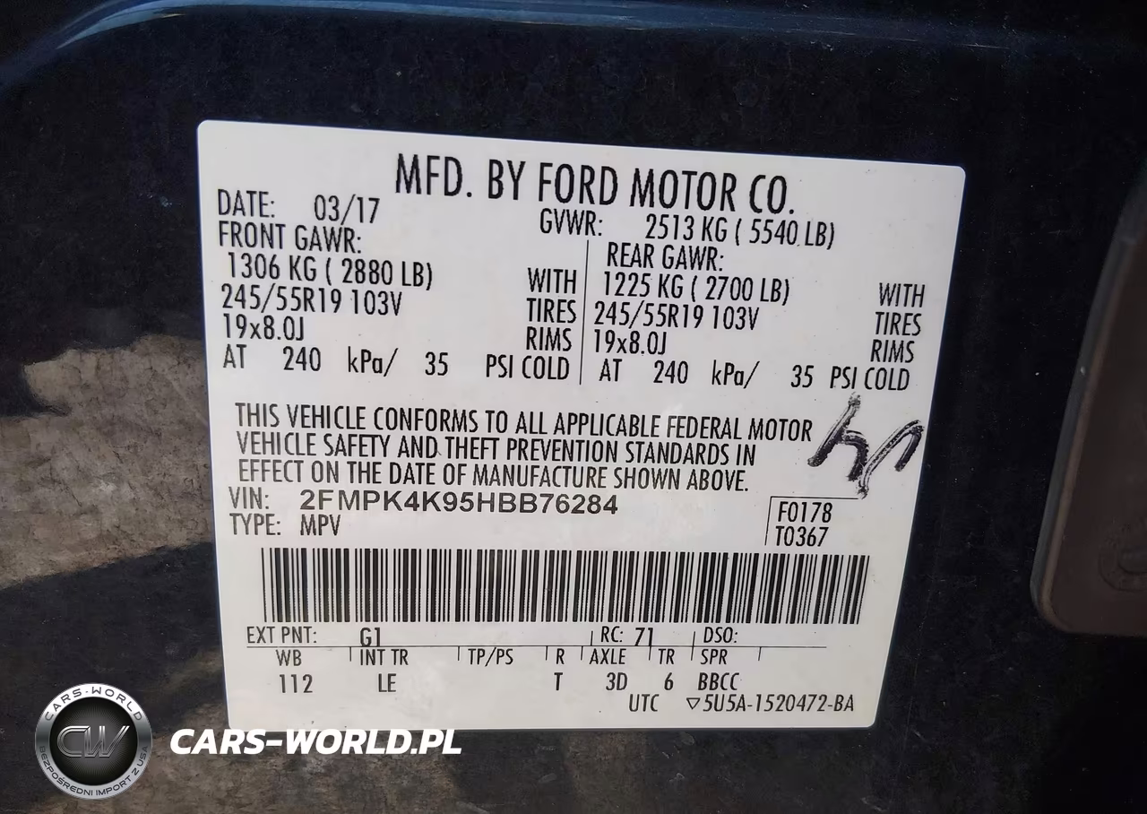 2017 Ford Edge Titanium VIN:2FMPK4K95HBB76284 - 9