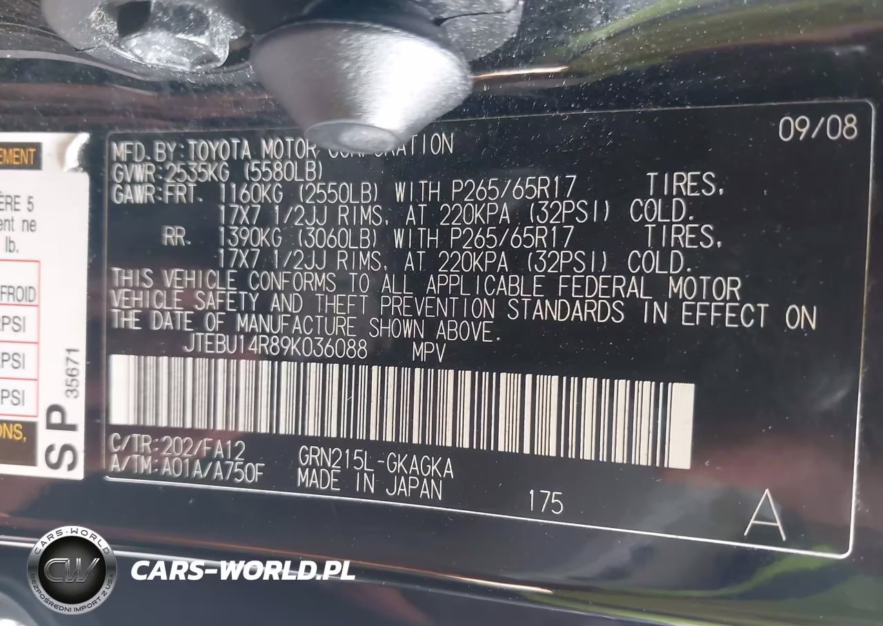 2009 Toyota 4Runner Sr5 V6 VIN:JTEBU14R89K036088 - 9