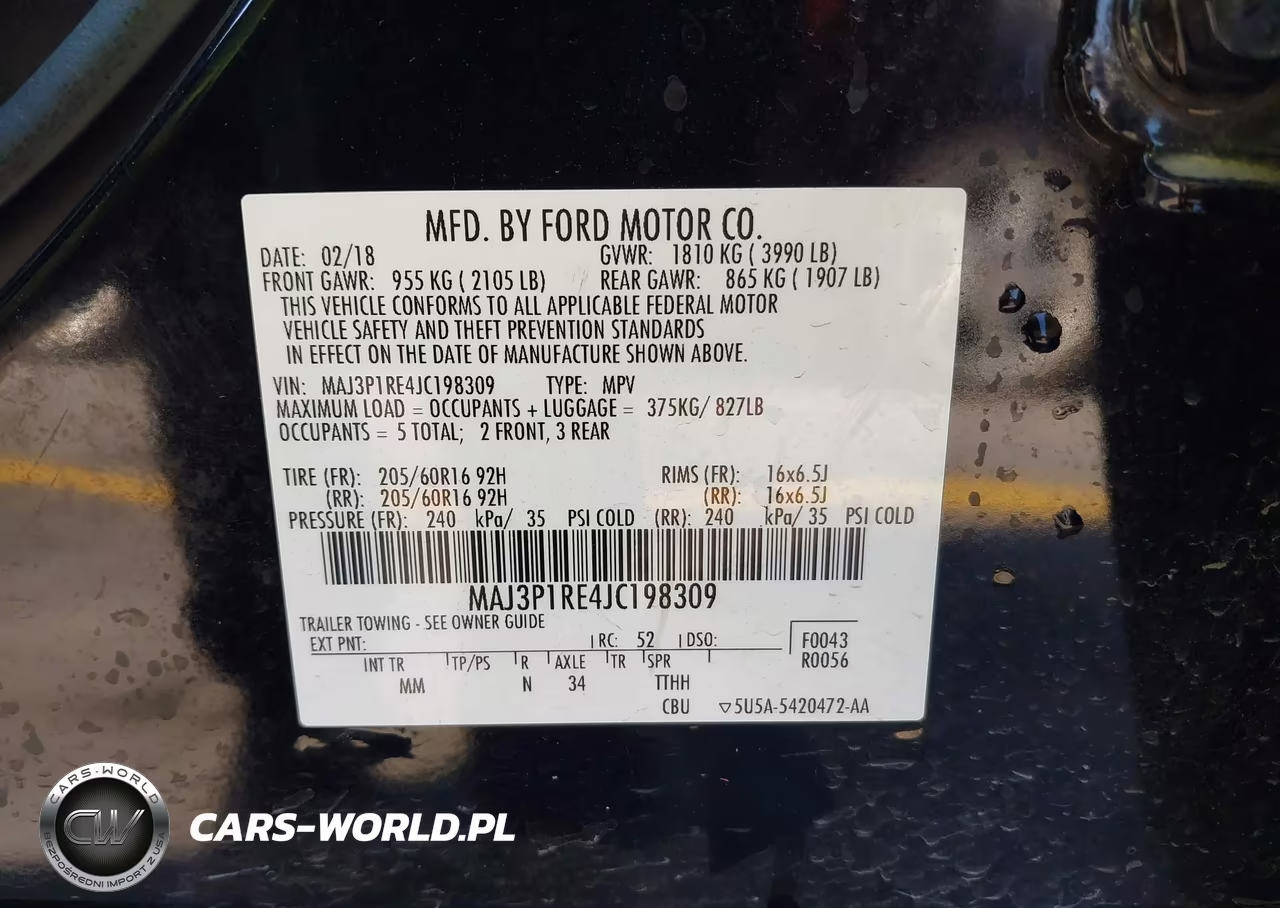 2018 Ford Ecosport S VIN:MAJ3P1RE4JC198309 - 9