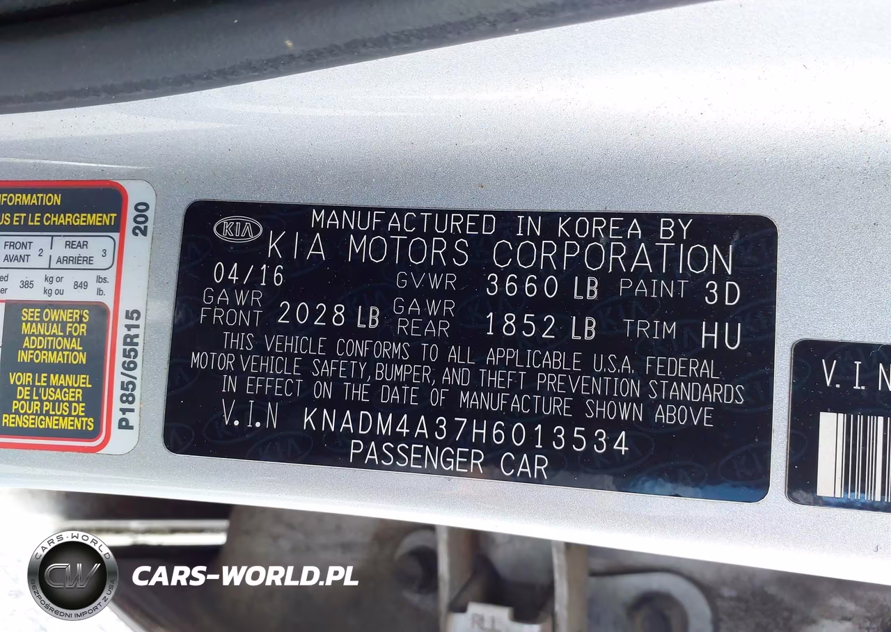2017 Kia Rio Lx VIN:KNADM4A37H6013534 - 9