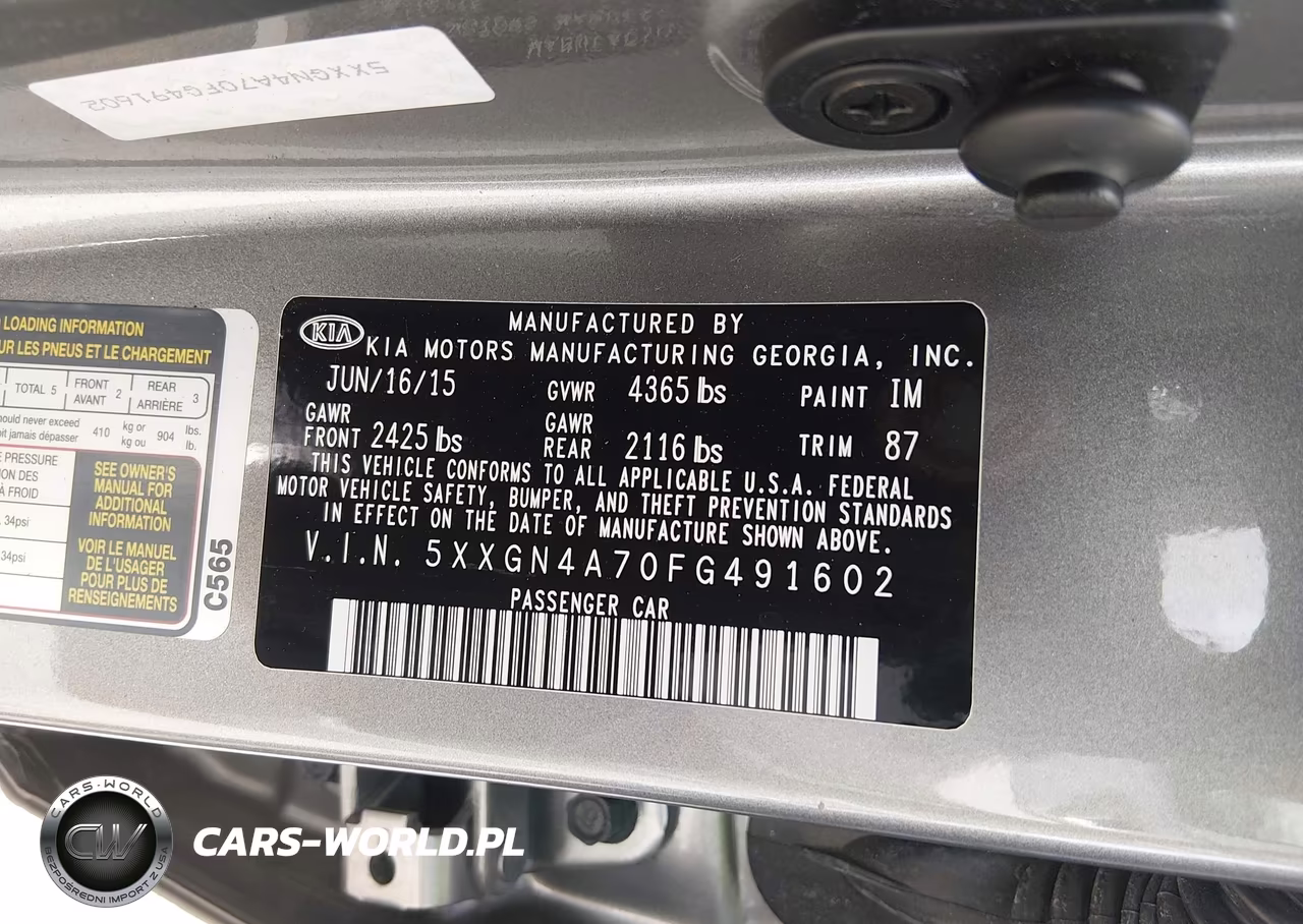 2015 Kia Optima Ex VIN:5XXGN4A70FG491602 - 9