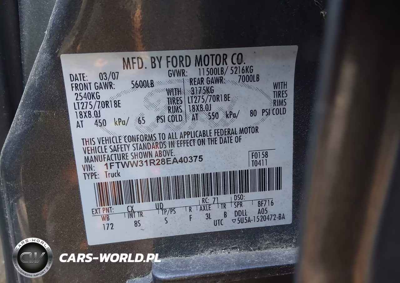 2008 Ford Super Duty F-350 Srw Fx4-Harley-Davidson-King Ranch-Lariat-Xl-Xlt VIN:1FTWW31R28EA40375 - 8