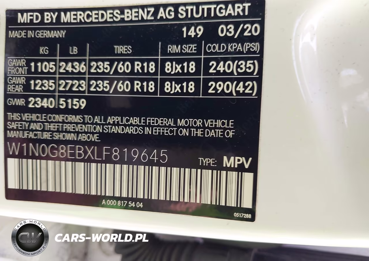 2020 Mercedes-Benz Glc 300 4Matic VIN:W1N0G8EBXLF819645 - 9