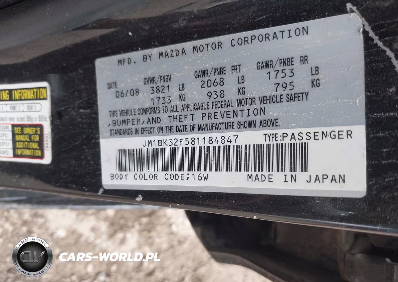 2008 Mazda Mazda3 I Touring Value VIN:JM1BK32F581184847 - 9