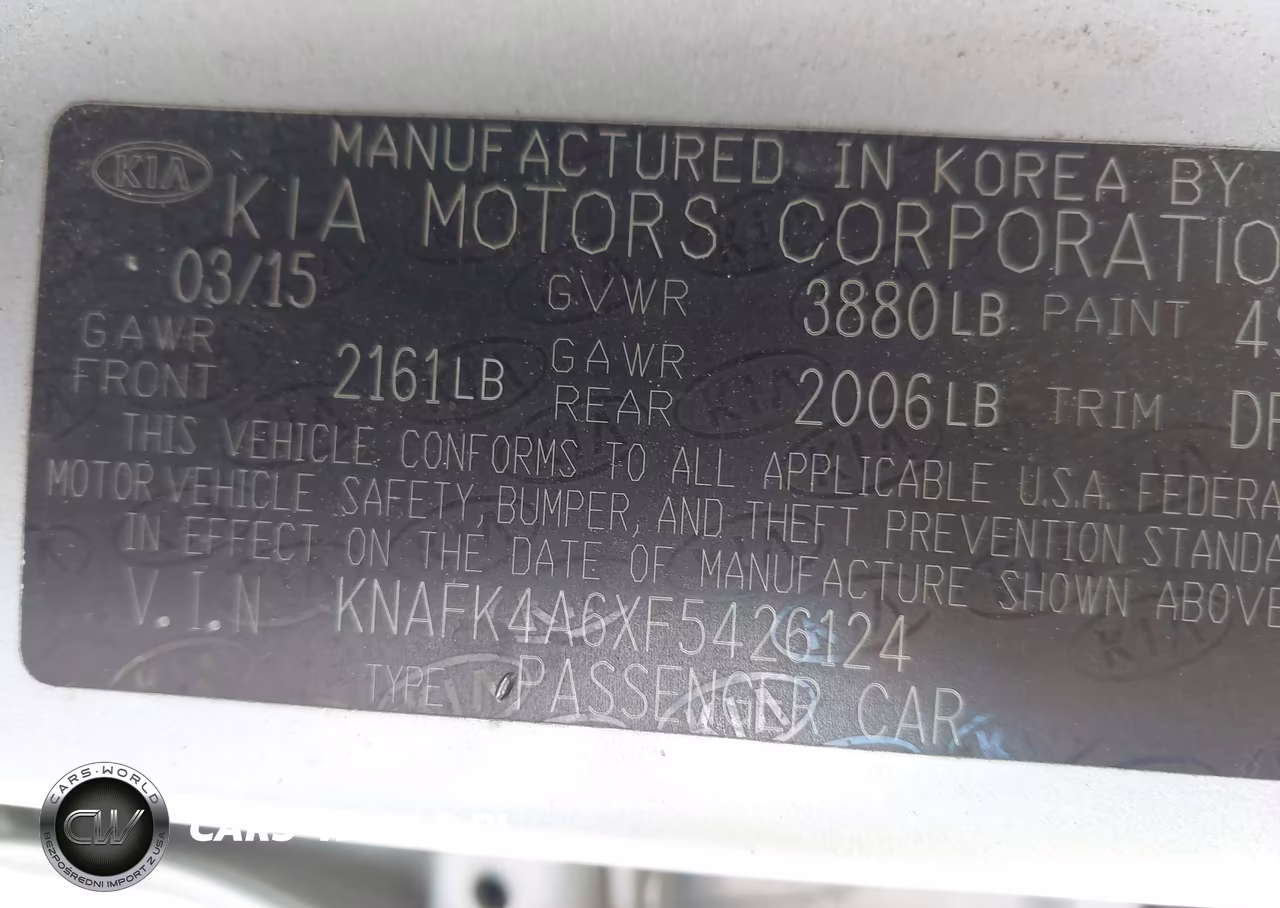 2015 Kia Forte Lx VIN:KNAFK4A6XF5426124 - 9