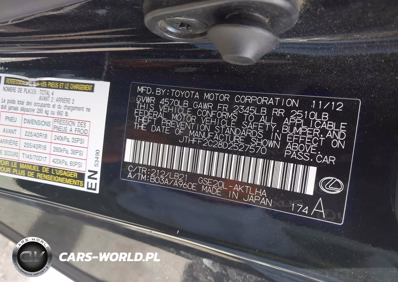 2013 Lexus Is 250C VIN:JTHFF2C28D2527570 - 9