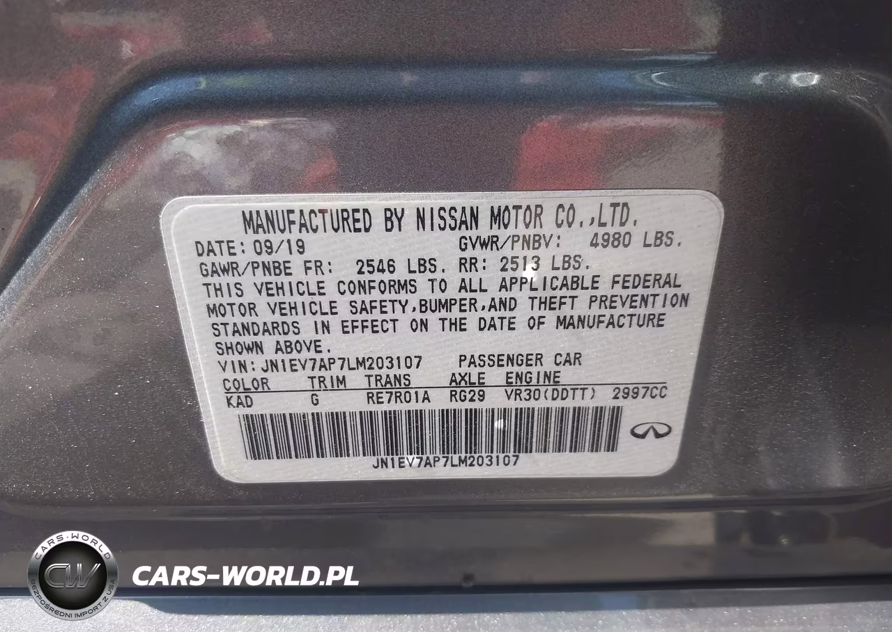 2020 Infiniti Q50 Luxe VIN:JN1EV7AP7LM203107 - 9