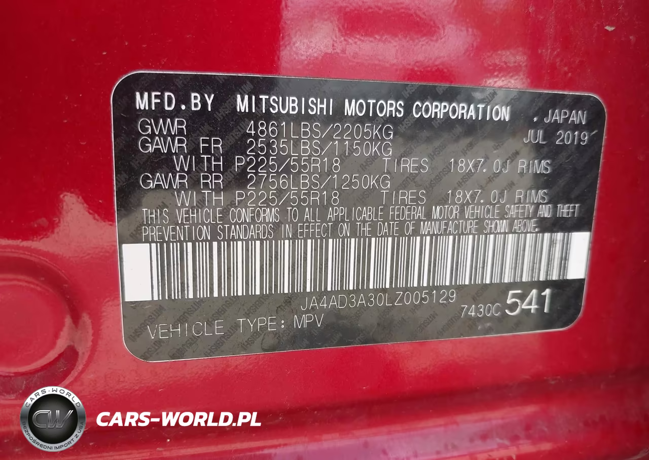 2020 Mitsubishi Outlander Sel 2.4 VIN:JA4AD3A30LZ005129 - 9