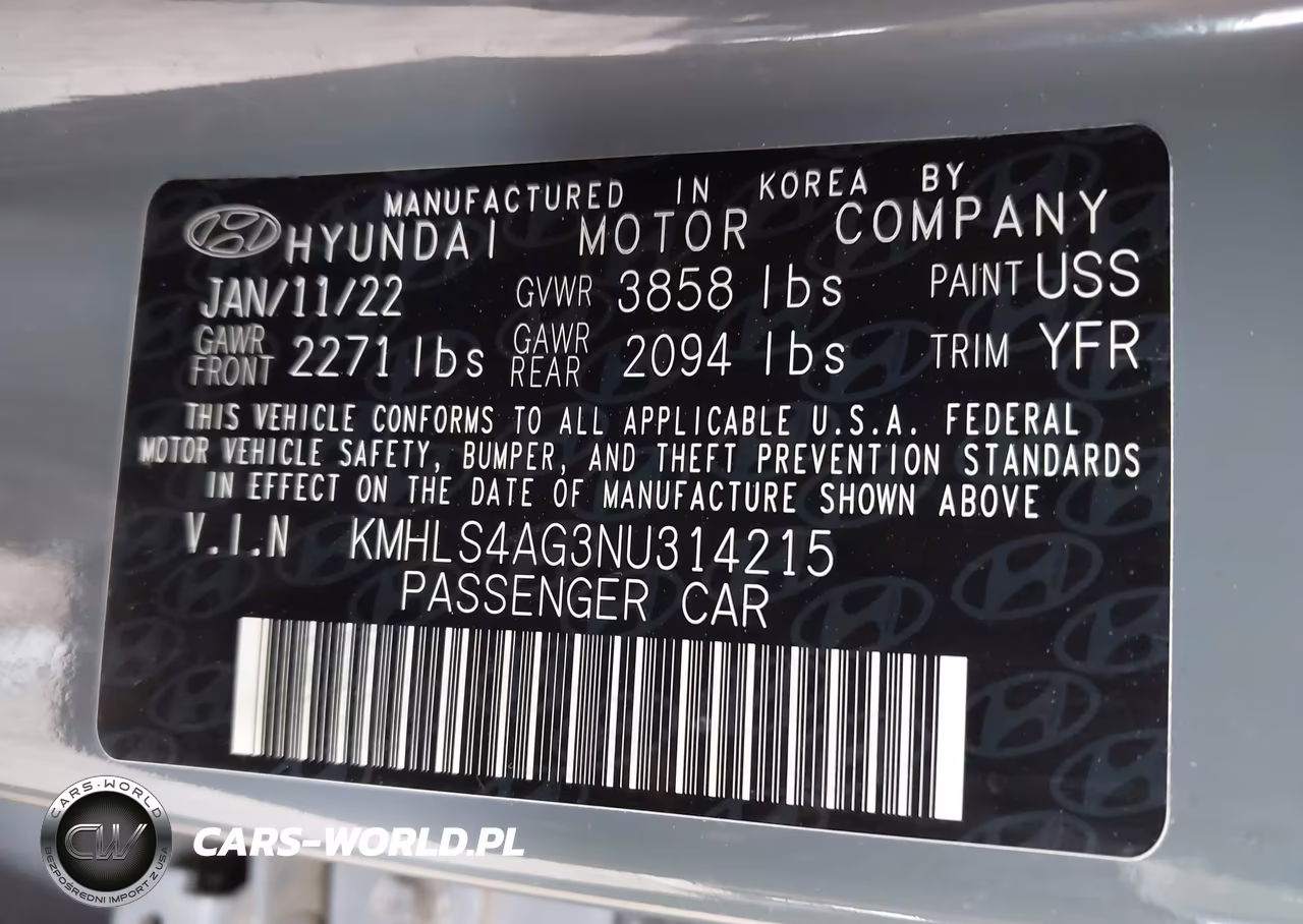 2022 Hyundai Elantra Sel VIN:KMHLS4AG3NU314215 - 9