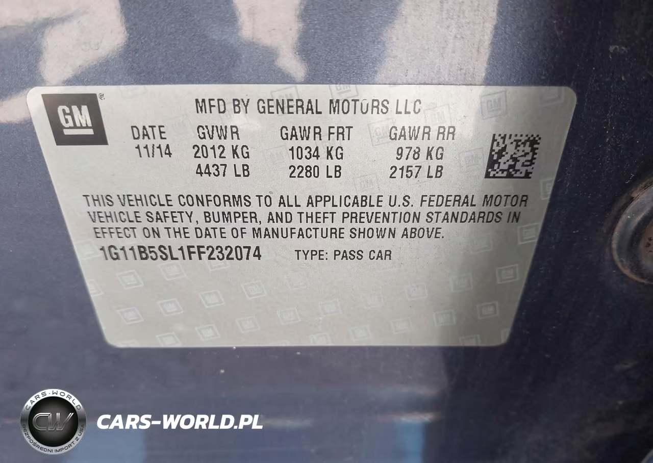 2015 Chevrolet Malibu Ls VIN:1G11B5SL1FF232074 - 9