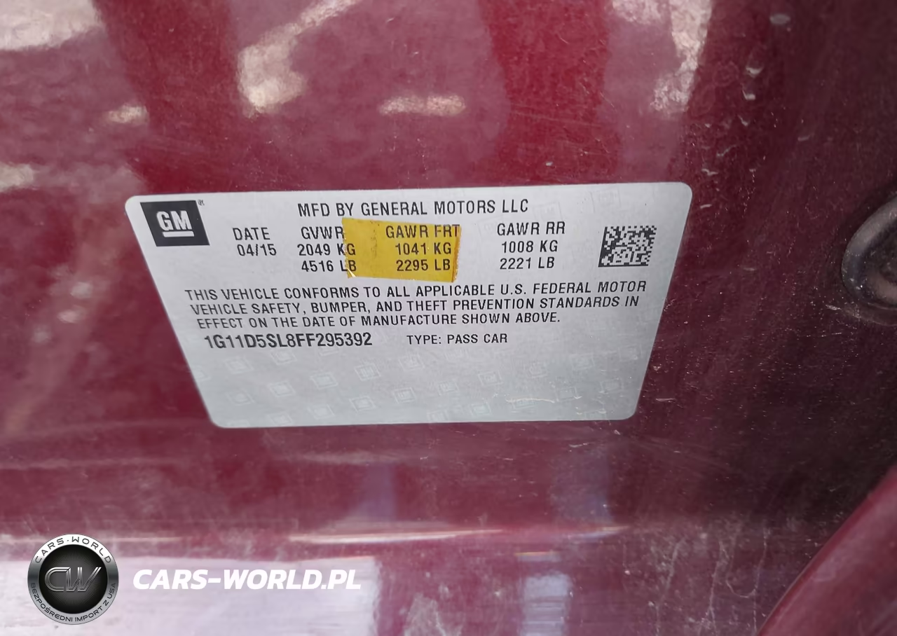 2015 Chevrolet Malibu 2Lt VIN:1G11D5SL8FF295392 - 9
