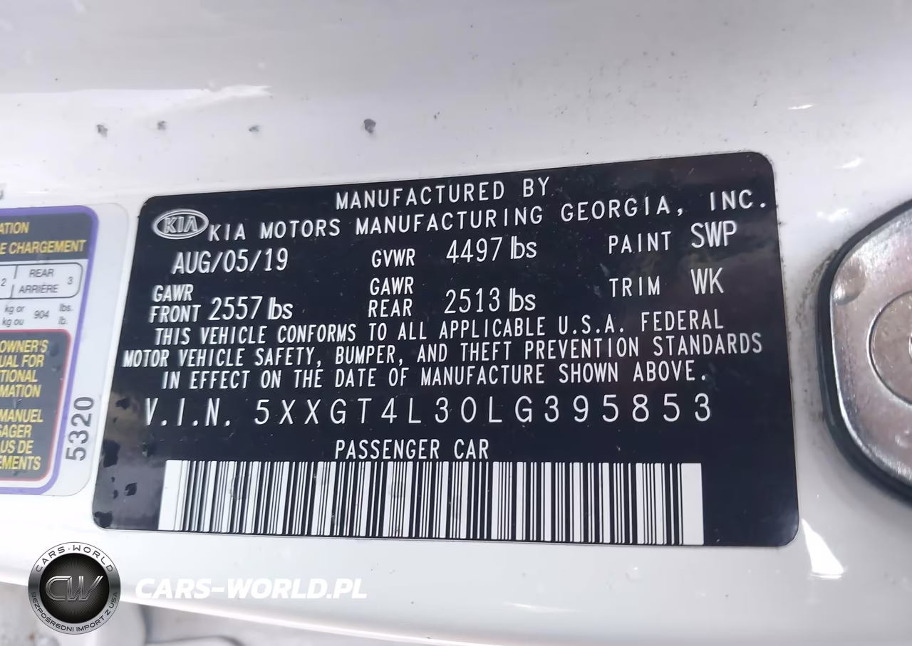 2020 Kia Optima S VIN:5XXGT4L30LG395853 - 9