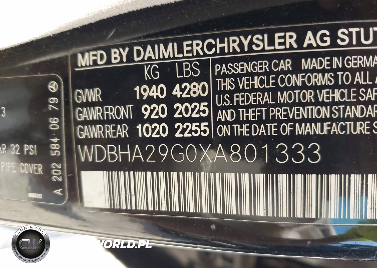 1999 Mercedes-Benz C 280 VIN:WDBHA29G0XA801333 - 9