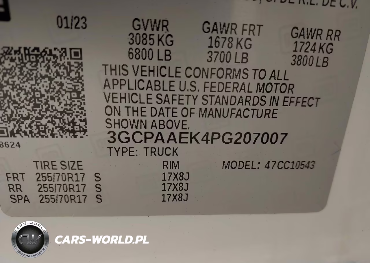 2023 Chevrolet Silverado 1500 2Wd Short Bed Wt VIN:3GCPAAEK4PG207007 - 9