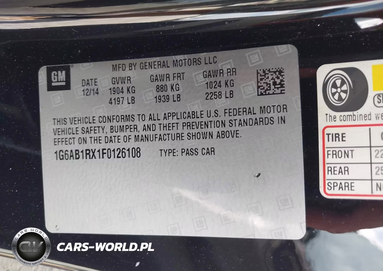 2015 Cadillac Ats Luxury VIN:1G6AB1RX1F0126108 - 9