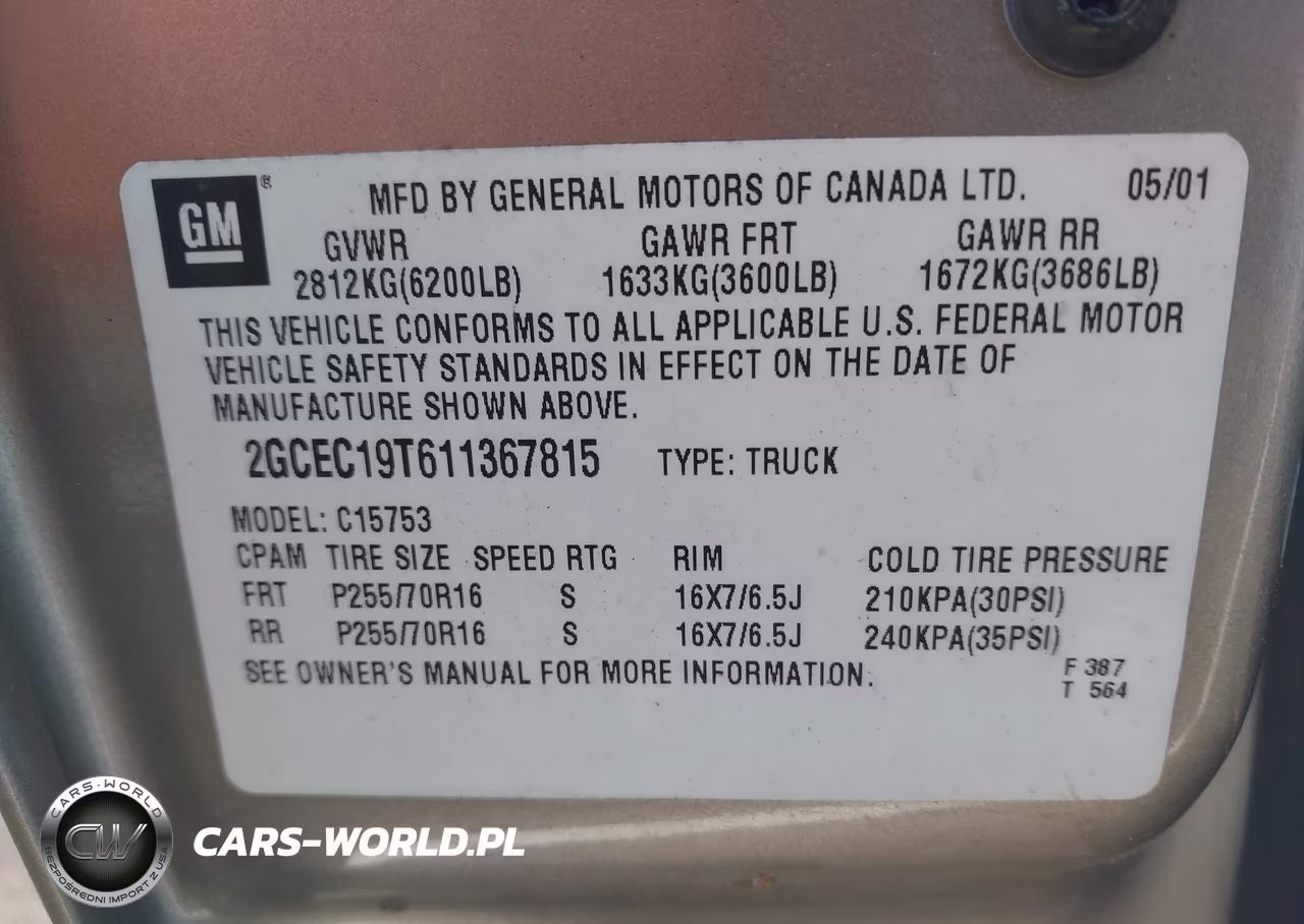 2001 Chevrolet Silverado 1500 Ls VIN:2GCEC19T611367815 - 9