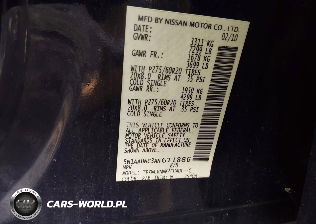 2010 Nissan Armada Titanium VIN:5N1AA0NC3AN611886 - 9