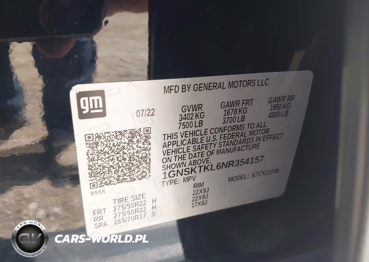 2022 Chevrolet Tahoe 4Wd High Country VIN:1GNSKTKL6NR354157 - 9