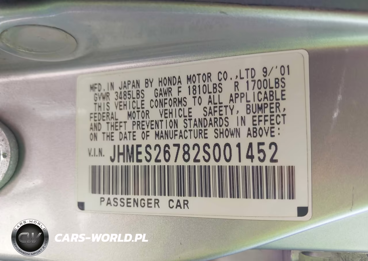 2002 Honda Civic Ex VIN:JHMES26782S001452 - 9