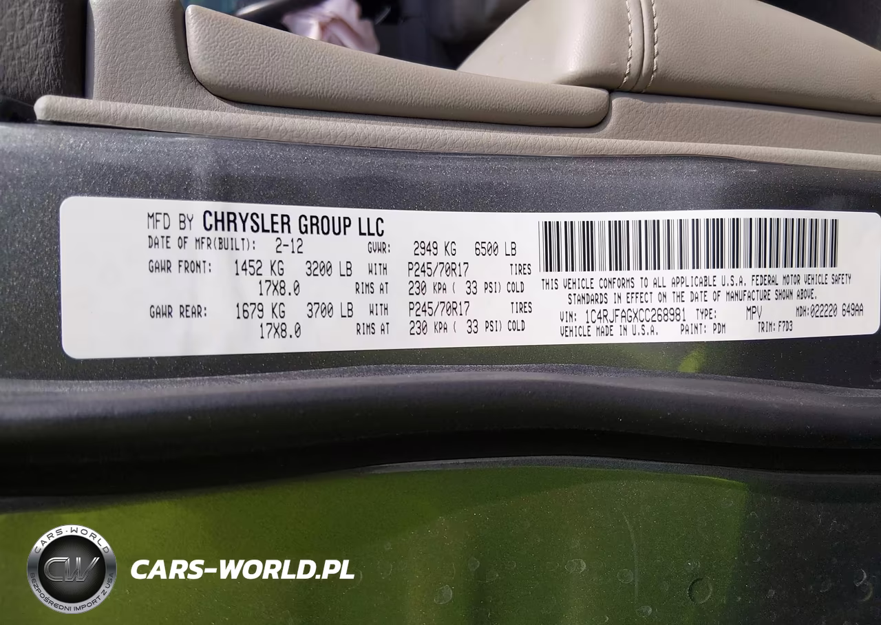 2012 Jeep Grand Cherokee Laredo VIN:1C4RJFAGXCC268981 - 9