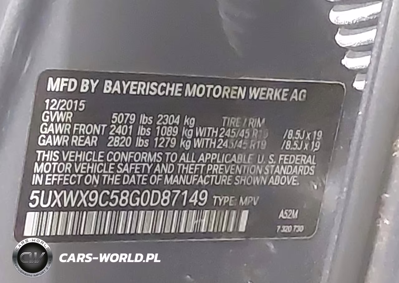 2016 BMW X3 xDrive28I VIN:5UXWX9C58G0D87149 - 9