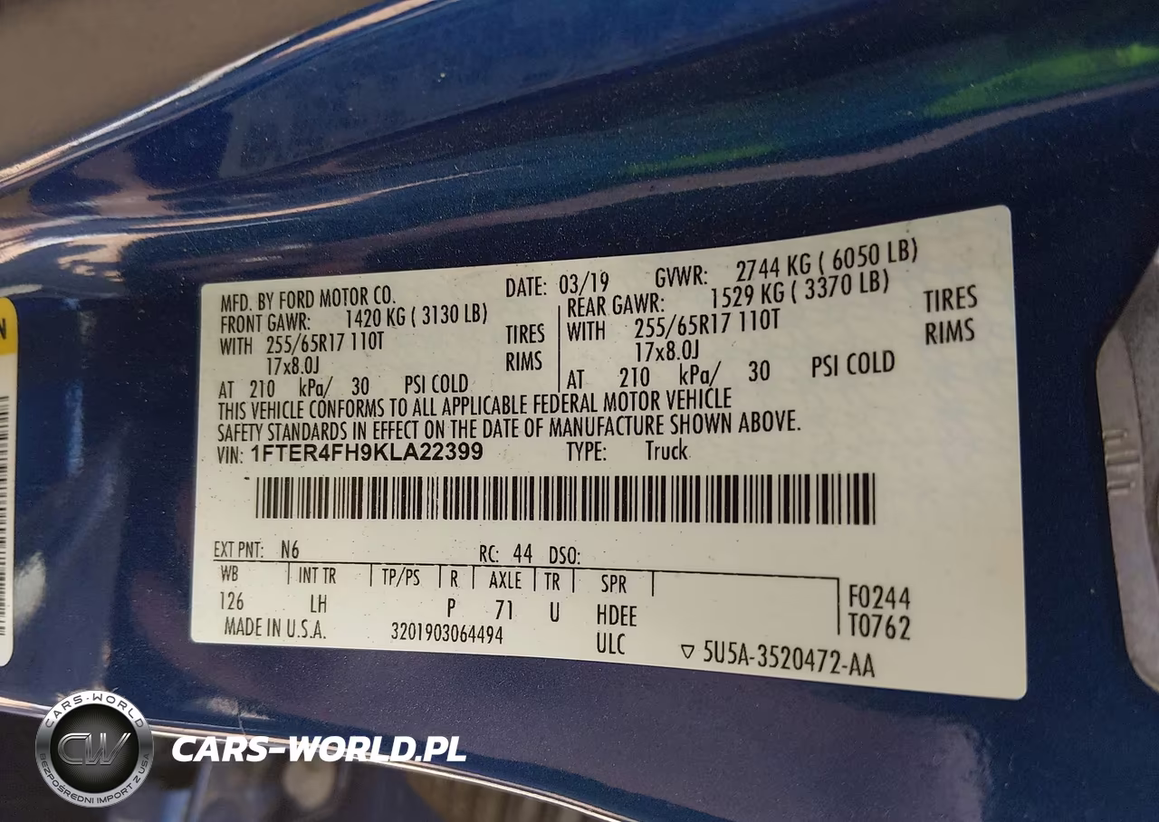 2019 Ford Ranger Xlt VIN:1FTER4FH9KLA22399 - 9