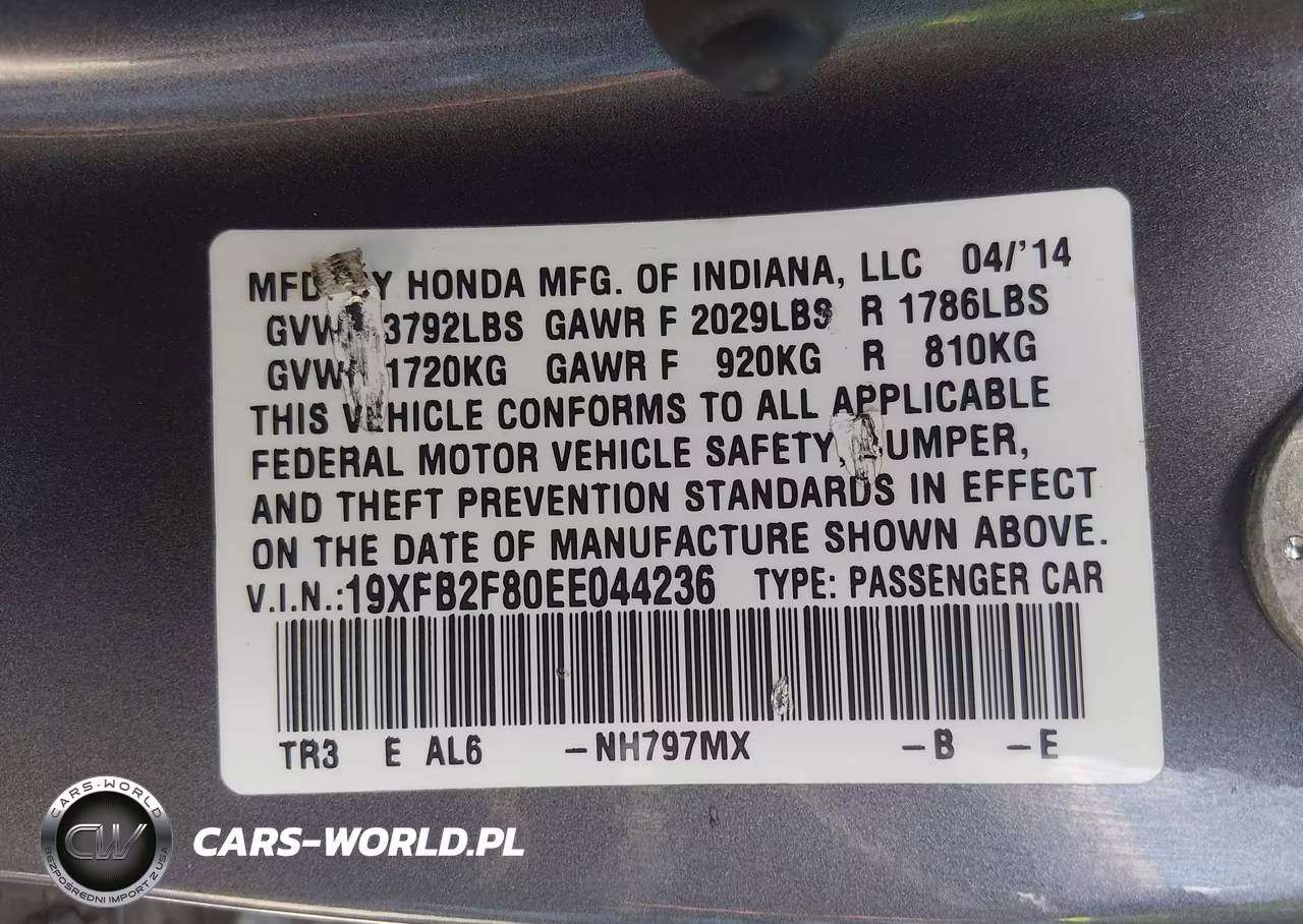 2014 Honda Civic Ex VIN:19XFB2F80EE044236 - 9