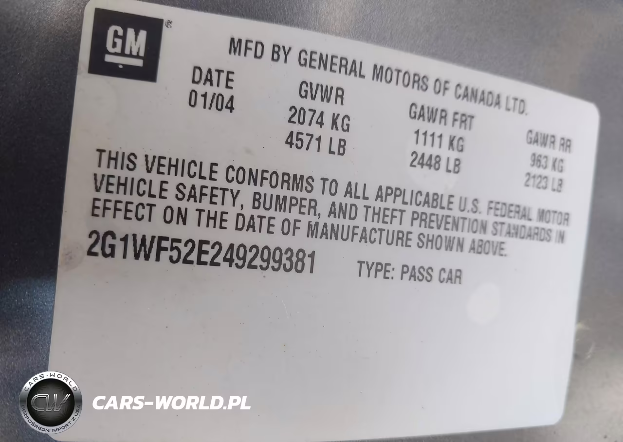 2004 Chevrolet Impala VIN:2G1WF52E249299381 - 9