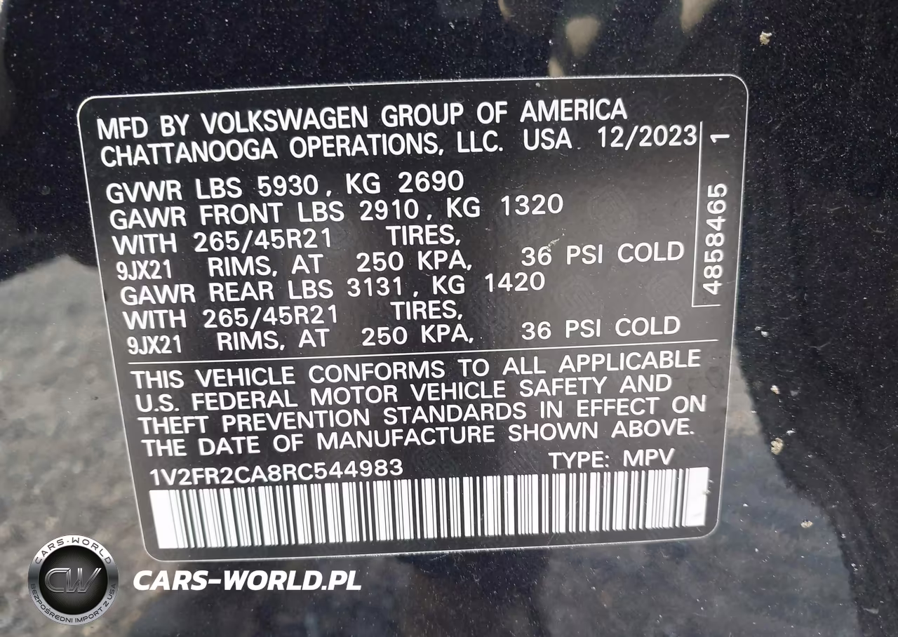 2024 Volkswagen Atlas 2.0T Sel Premium R-Line VIN:1V2FR2CA8RC544983 - 9