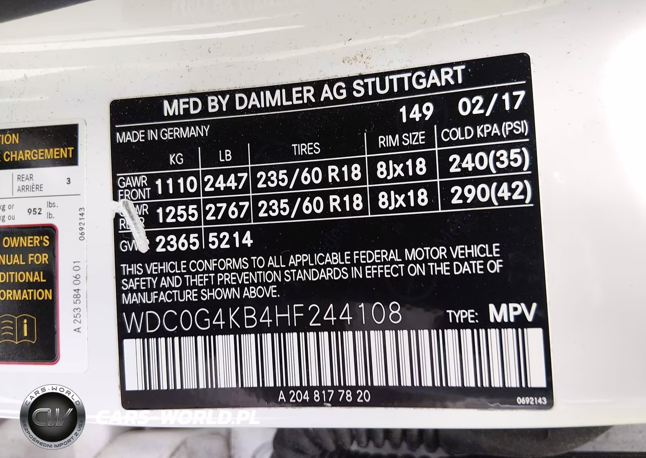 2017 Mercedes-Benz Glc 300 4Matic VIN:WDC0G4KB4HF244108 - 9