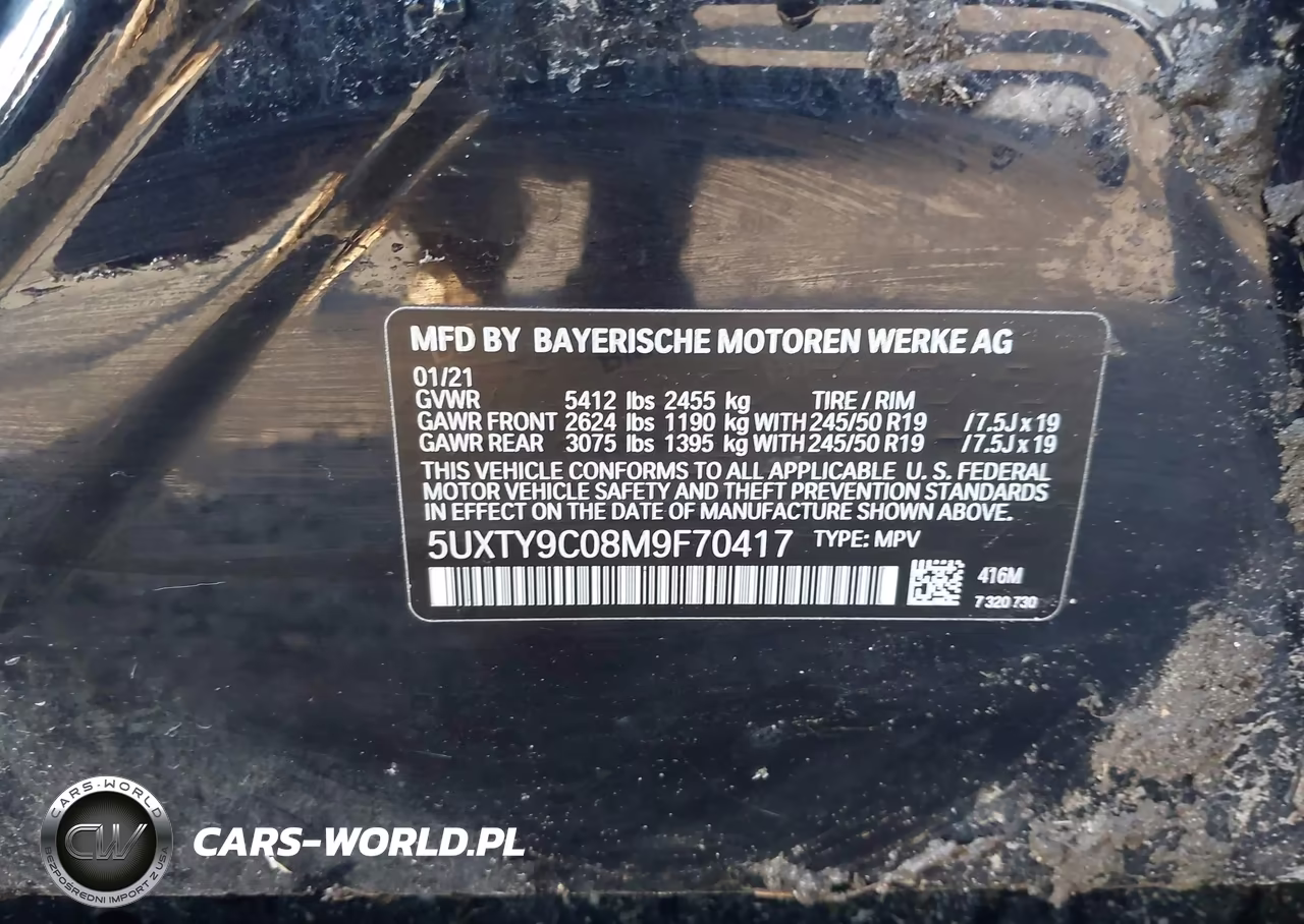 2021 BMW X3 M40I VIN:5UXTY9C08M9F70417 - 9