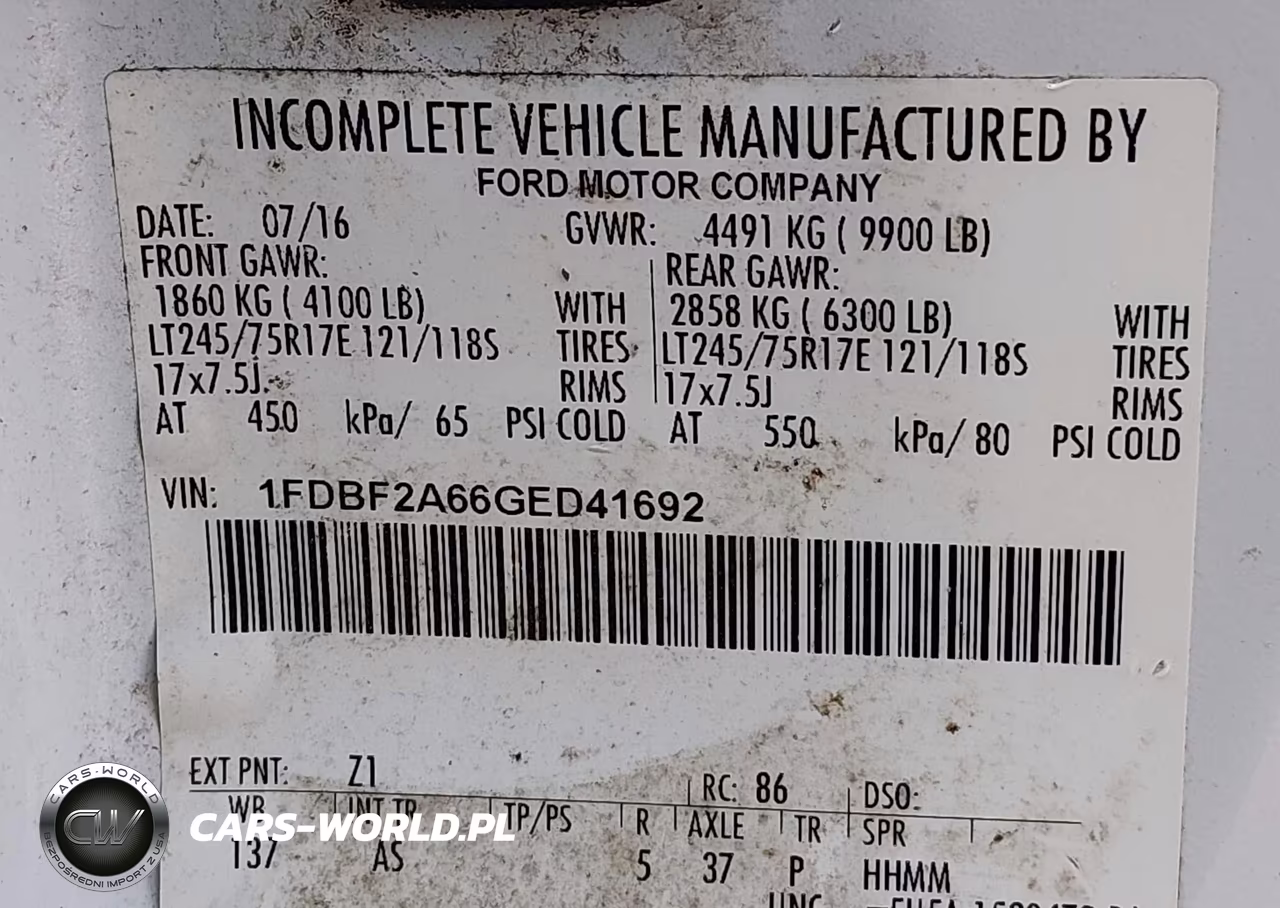 2016 Ford F-250 Xl VIN:1FDBF2A66GED41692 - 9