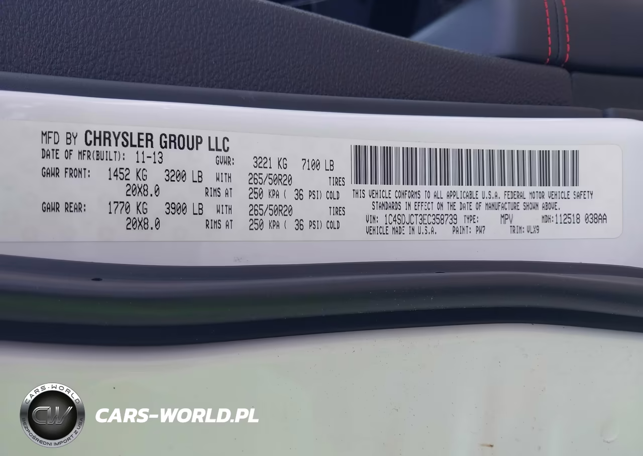 2014 Dodge Durango R-T VIN:1C4SDJCT3EC358739 - 9