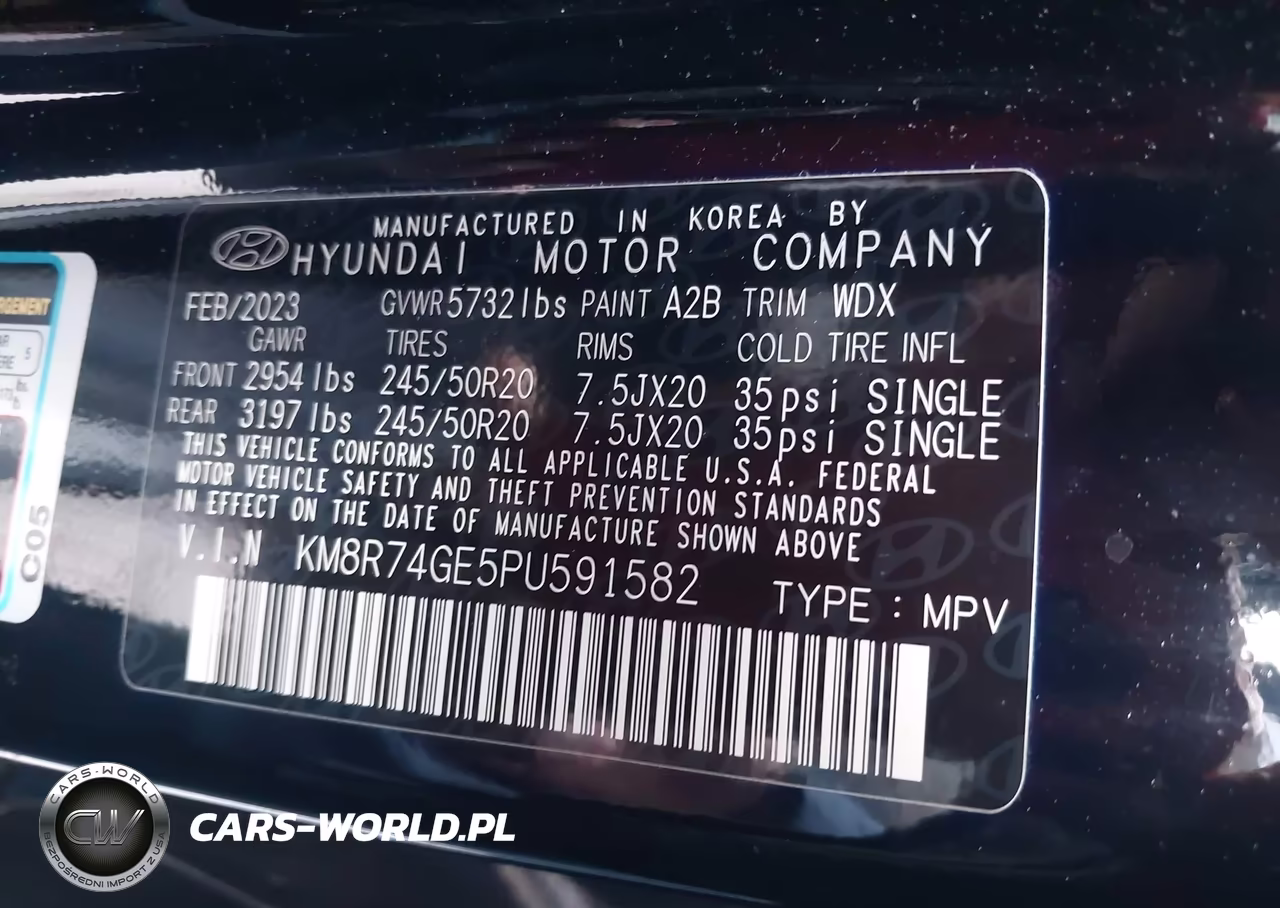 2023 Hyundai Palisade Calligraphy VIN:KM8R74GE5PU591582 - 9