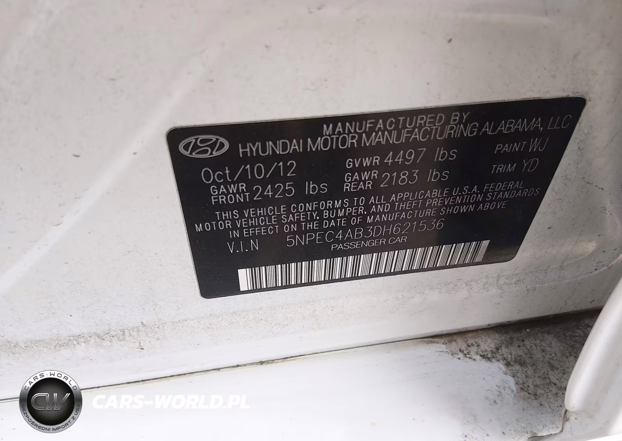 2013 Hyundai Sonata Limited 2.0T VIN:5NPEC4AB3DH621536 - 9