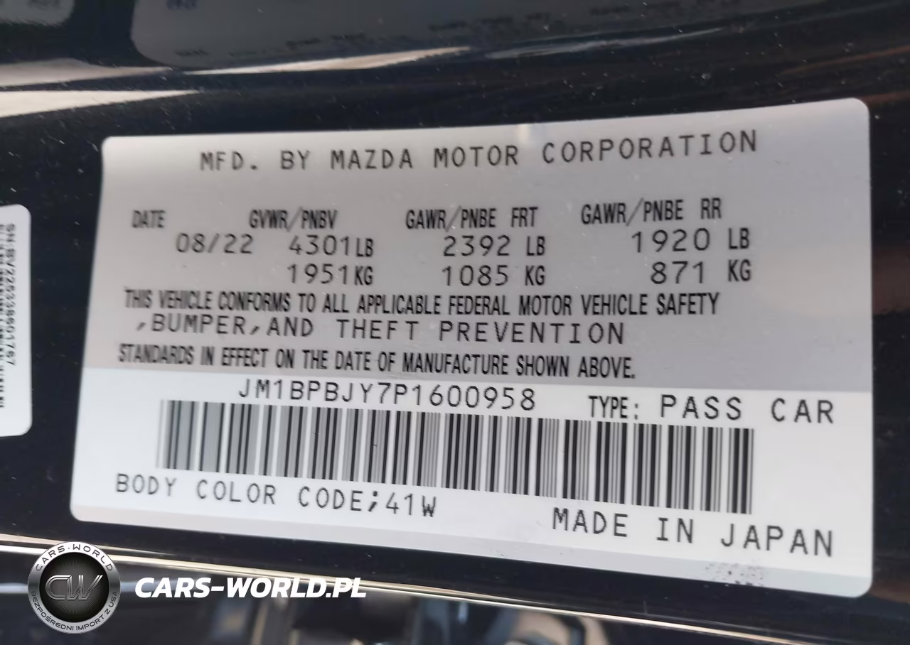 2023 Mazda Mazda3 2.5 Turbo VIN:JM1BPBJY7P1600958 - 9