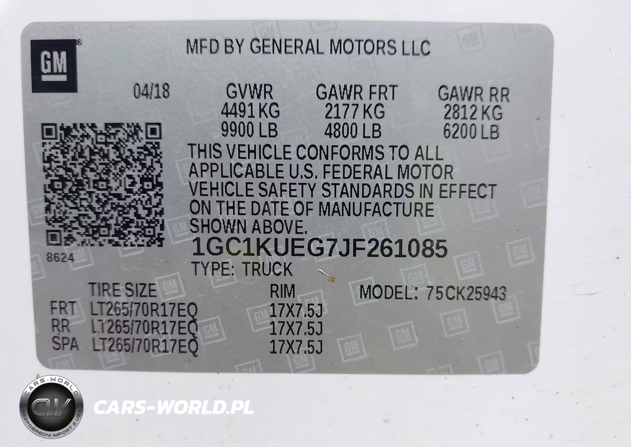 2018 Chevrolet Silverado 2500Hd Wt VIN:1GC1KUEG7JF261085 - 9