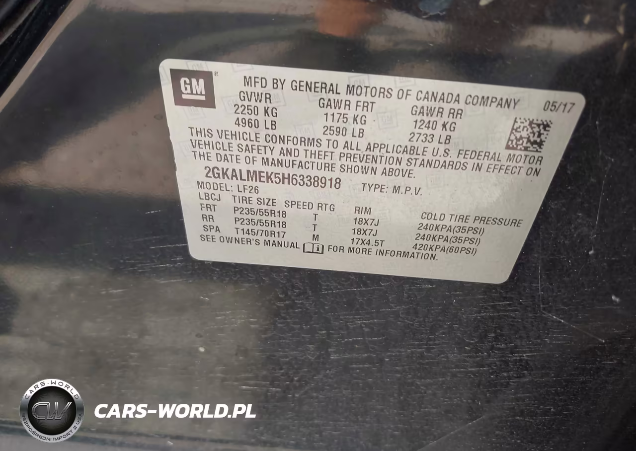 2017 GMC Terrain Sle-1 VIN:2GKALMEK5H6338918 - 9