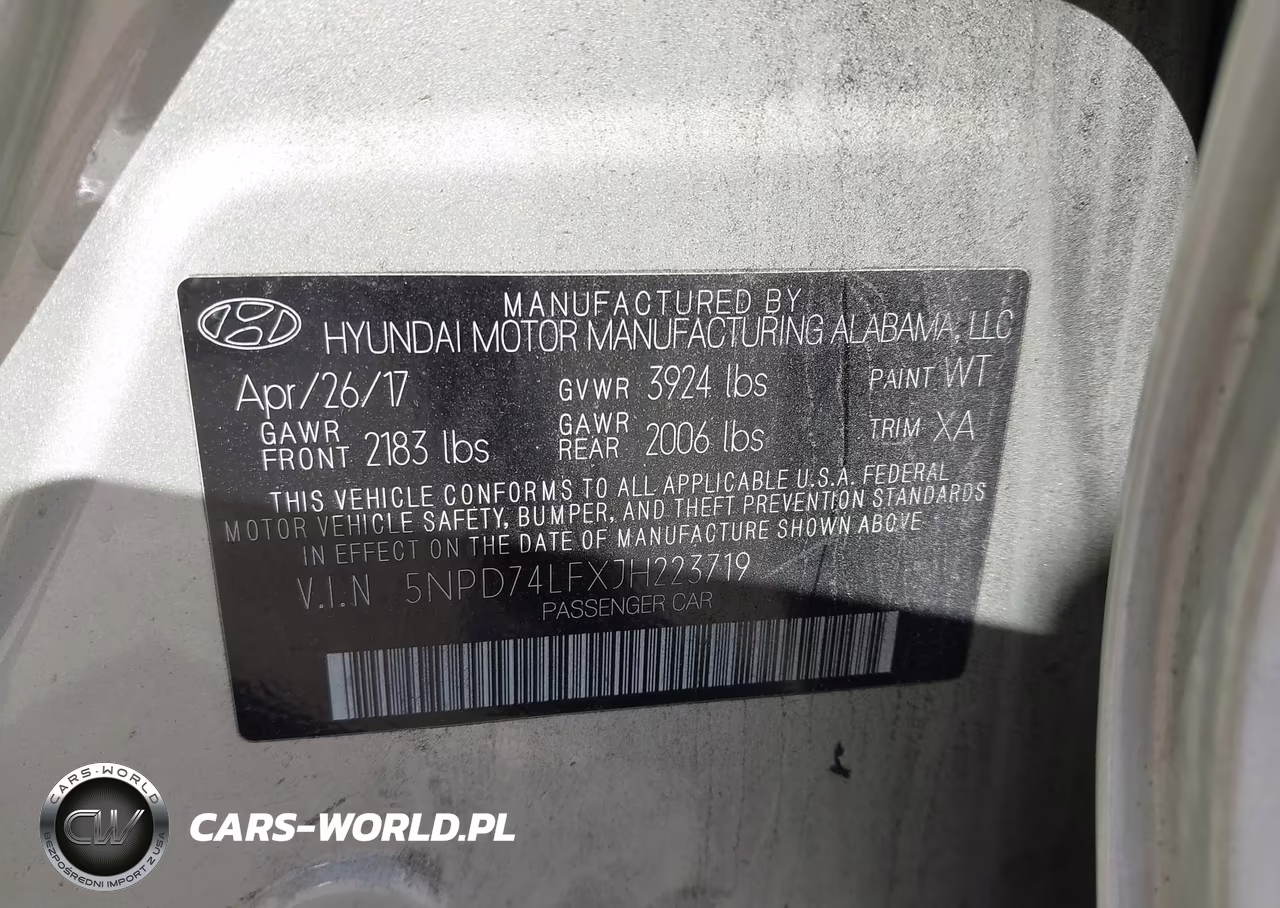 2018 Hyundai Elantra Se VIN:5NPD74LFXJH223719 - 9
