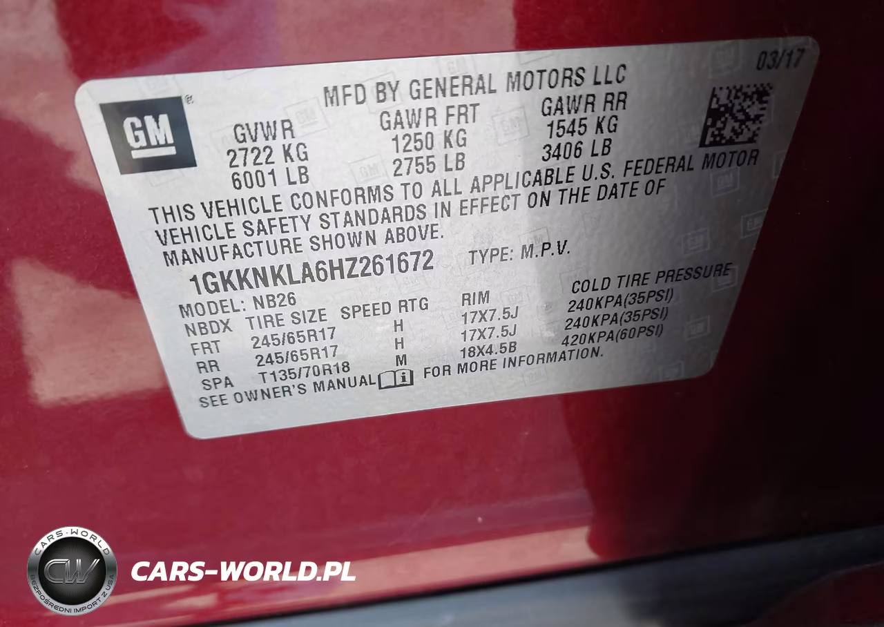 2017 GMC Acadia Sle-1 VIN:1GKKNKLA6HZ261672 - 9