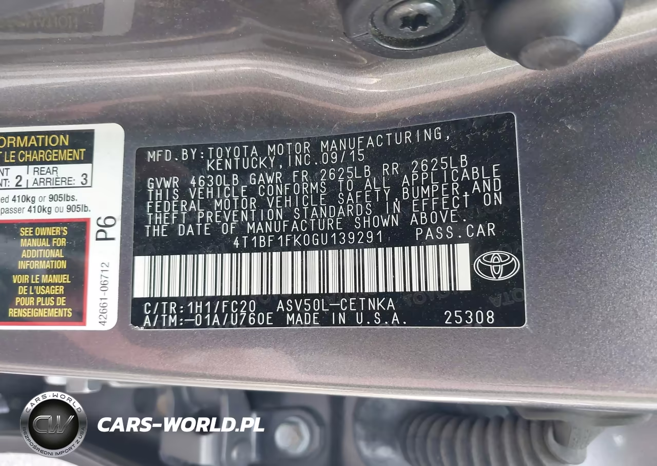 2016 Toyota Camry Le VIN:4T1BF1FK0GU139291 - 9