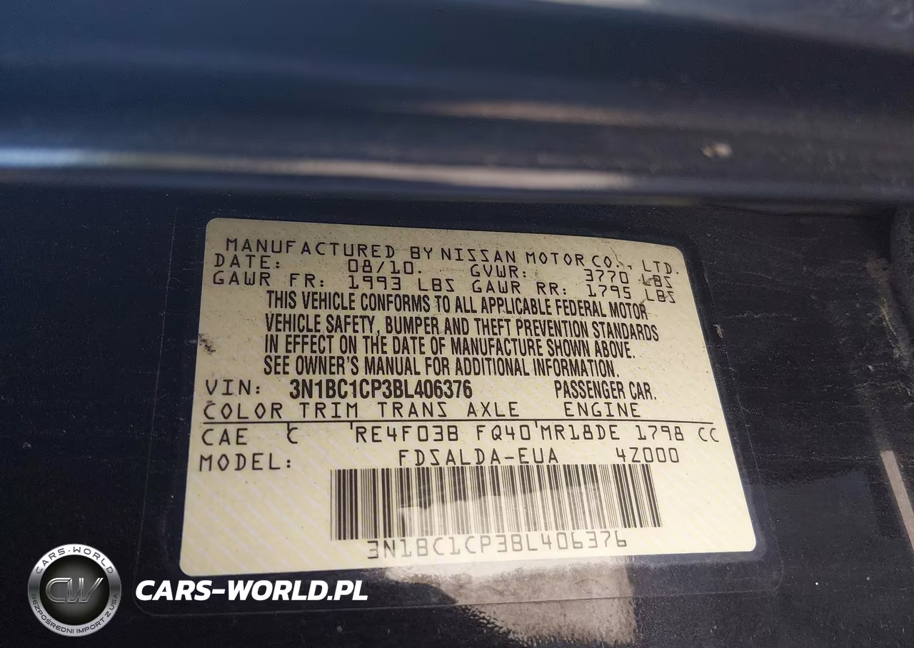 2011 Nissan Versa 1.8S VIN:3N1BC1CP3BL406376 - 9